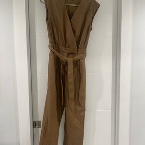 INC leather jumpsuit-NWT